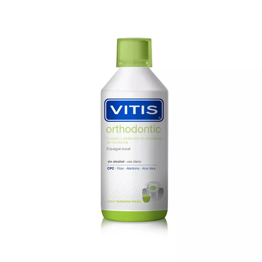 Enjuage bucal Vitis orthodontic sabor "manzana menta" x 500 ml ( dentaid) Dentaid
